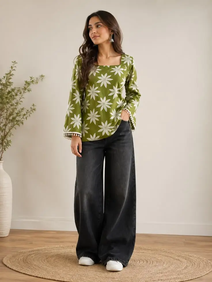 Woman in modern ethnic